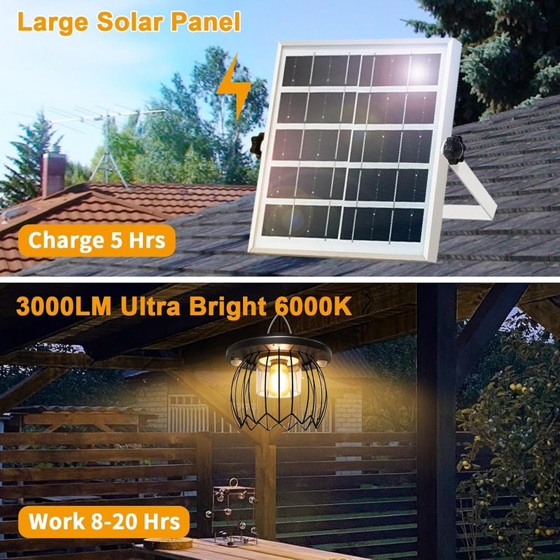 AEQ Solar Shed Light Outdoor, Gazebo Lights Solar Lights Work Day/Night for Porch Barn Chicken Coop Indoor with Remote, Double Motion Sensor, 16.5ft Cord, Dimmable Warm/Cool White - Image 2